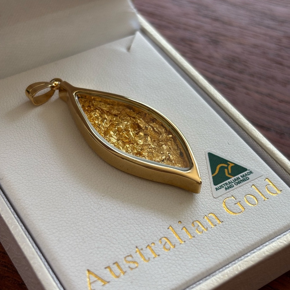 Gold Leaf Shaped Pendant